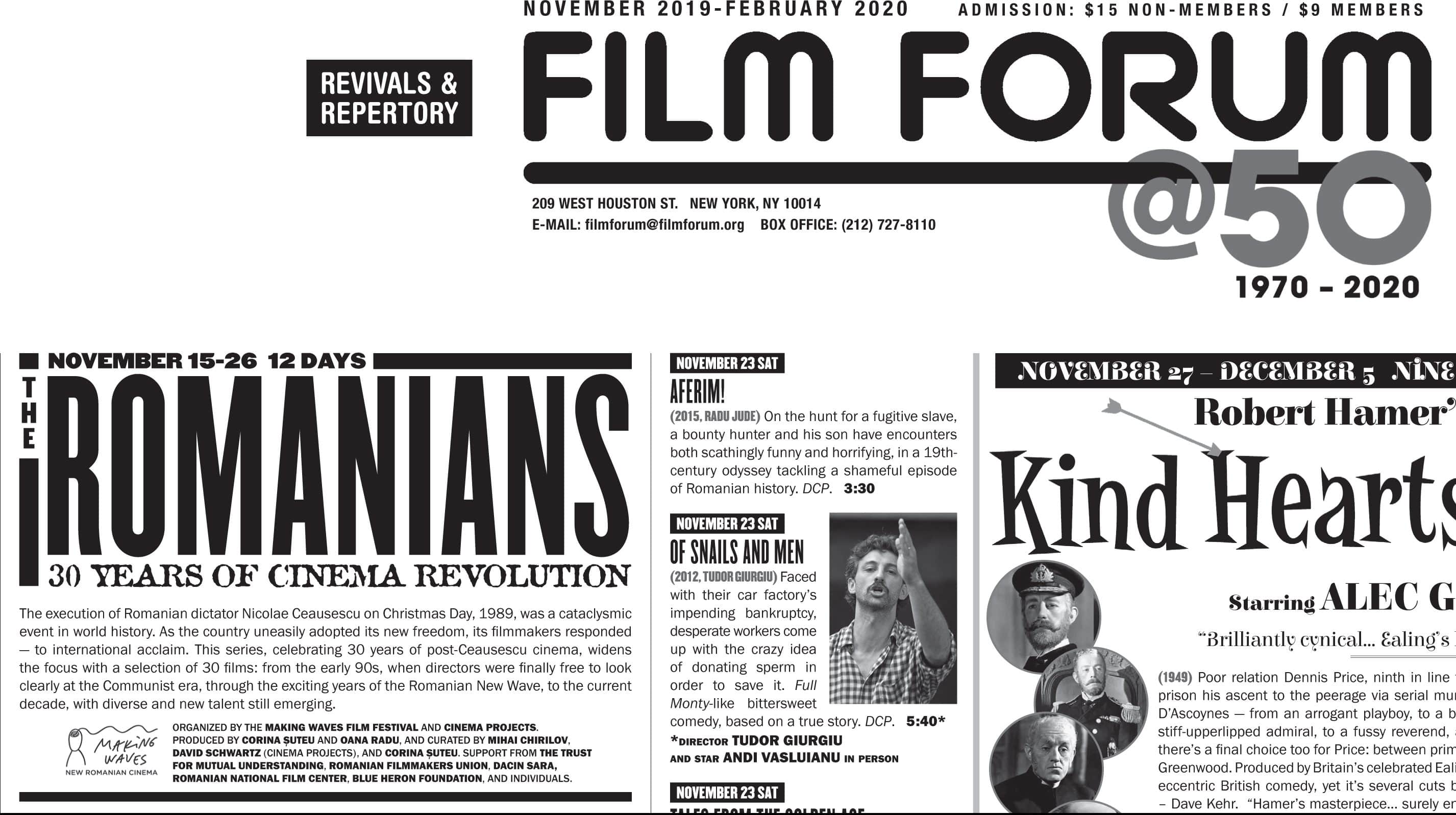 Film Forum Repertory Program is out now MakingWaves